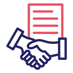 Smudged Contract vector icon illustration of Corruption iconset.