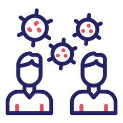 Disease Transmission vector icon illustration of Infectious Diseases iconset.