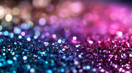 Shimmering Glitter: A Kaleidoscope of Purple and Blue Sparkle