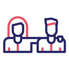 Virtal Friend vector icon illustration of Friendship iconset.