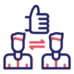 Encouragement vector icon illustration of Friendship iconset.