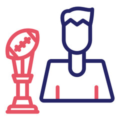 Fototapeta premium Winner vector icon illustration of Rugby iconset.