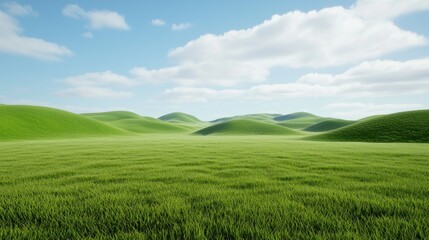Naklejka premium Serene Rolling Green Hills