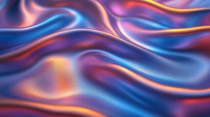 Fototapeta premium Opalescent Metallic Fabric with Shifting Colors. Generative AI