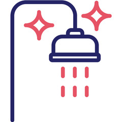 Cleaning Shower vector icon illustration of Cleaning and Dusting iconset.