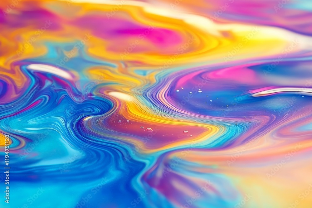 Aufkleber a mesmerizing abstract image featuring swirling, colorful patterns in vibrant hues, capturing the es