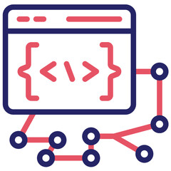 Version Control vector icon illustration of No Code iconset.