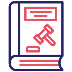 Law Book vector icon illustration of Law & Legislation iconset.