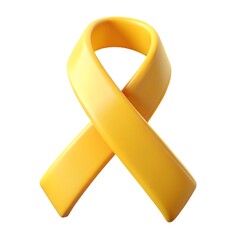 gold ribbon isolated on white background