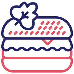 Vegan Burger vector icon illustration of Street Food iconset.