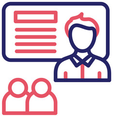 Workshop vector icon illustration of Business Training iconset.