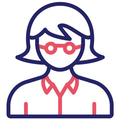 Teacher Female vector icon illustration of Business Training iconset.