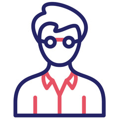 Teacher Male vector icon illustration of Business Training iconset.