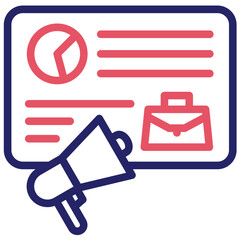 Promotional Training vector icon illustration of Business Training iconset.