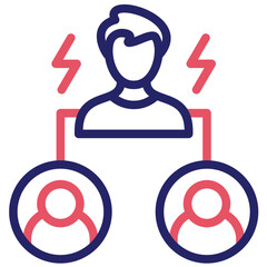 Intermediary Mediator vector icon illustration of Business Training iconset.