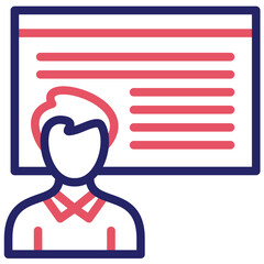 Tutoring vector icon illustration of Gig Economy iconset.