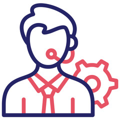 On Call Worker vector icon illustration of Gig Economy iconset.