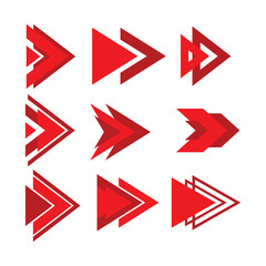 Fototapeta premium Bullet Point Triangle Arrow Vector Illustration