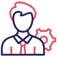 Obraz premium Employee vector icon illustration of Gig Economy iconset.