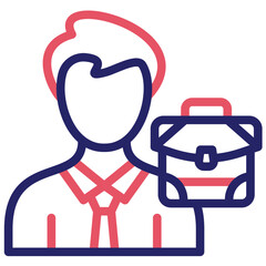 Businessman vector icon illustration of Gig Economy iconset.