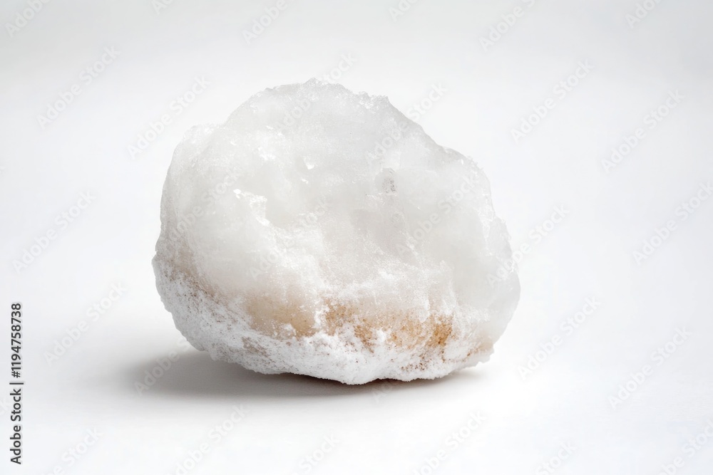 Poster a single piece of ice sitting on a clean white surface, perfect for illustrations and designs where 