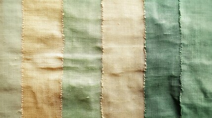 Vertical Stripes of Textured Fabric in Earthy Tones