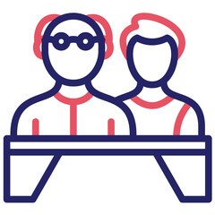 Generation Gap Bridge vector icon illustration of Generation Gap iconset.