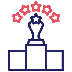 Top Performer vector icon illustration of Award Events iconset.