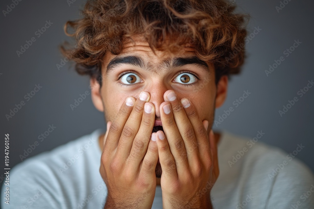 Poster A person concealing their identity, suitable for use in scenes where anonymity is important