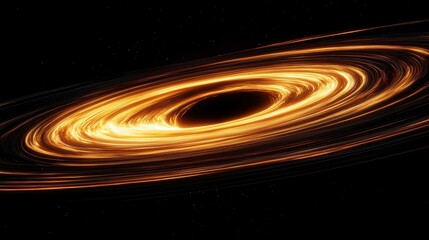 Discovery of a surreal black hole in the cosmos space observation digital art sci-fi environment high-contrast viewpoint