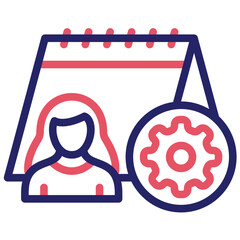 Event Planner Female vector icon illustration of Award Events iconset.