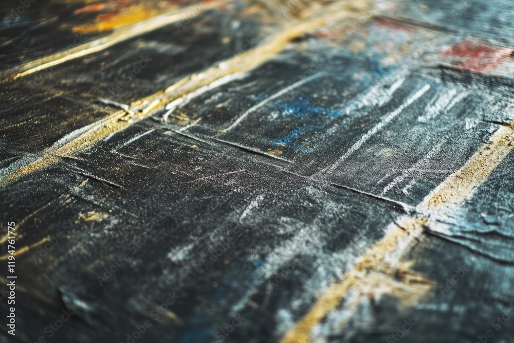 Poster A detailed view of a artwork displayed on a flat surface, ideal for decorating an interior space or creating a unique focal point
