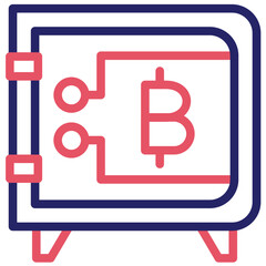 Crypto Vault vector icon illustration of Cryptocurrency iconset.