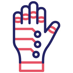 Robot Hand vector icon illustration of Robotics iconset.