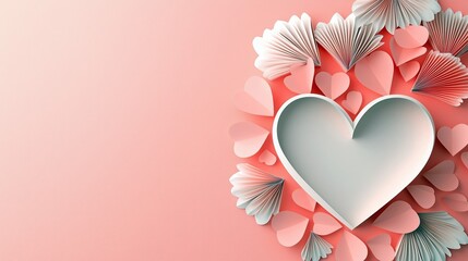 Charming Heart Design with Paper Flowers for Romantic Occasions
