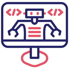 Development vector icon illustration of Robotics iconset.