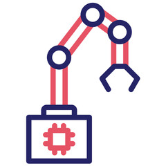 Bionic Arm vector icon illustration of Robotics iconset.