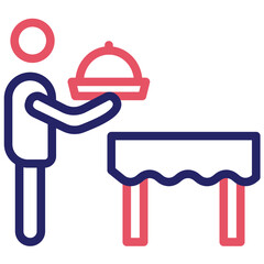 Server vector icon illustration of Catering iconset.