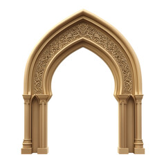 Naklejka premium Ornate Decorative Arch for Architectural Design Isolated on transparent background