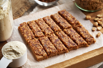 Making homemade whey protein bars