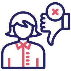 Failure vector icon illustration of Achievements iconset.