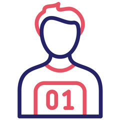 Athlete Male vector icon illustration of Achievements iconset.