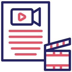 Scenario vector icon illustration of Filmmaking iconset.