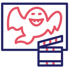 Horror vector icon illustration of Filmmaking iconset.