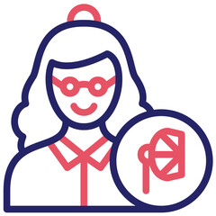 Gaffer Female vector icon illustration of Filmmaking iconset.