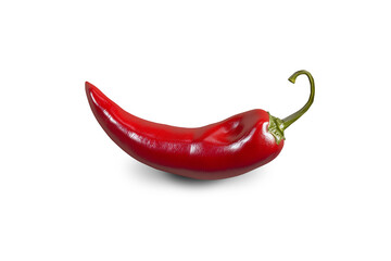 Red chili pepper isolated in a transparent background, spicy kick to food and enhances presentations in dishes from various cuisines