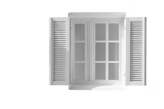 white window isolated on white