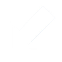 左斜め下向きの白い矢印のイラスト