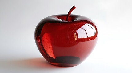 A red apple with a white background