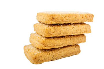 Danish shortbread cookies close-up, macro of cookies, pastries, cookies on a white background, isolate, catalog photo of food